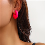 ( rose Red 3 31)occidental style ins wind brief surface opening woman  fashion color Earring