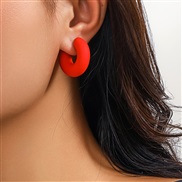 ( orange 3 31)occidental style ins wind brief surface opening woman  fashion color Earring