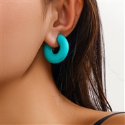 ( green 3 31)occidental style ins wind brief surface opening woman  fashion color Earring