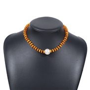 (N11482)occidental style color beads handmade short style chain  Bohemia ethnic style Pearl pendant necklace bracelet s