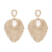 ( Gold)E occidental style drop diamond tassel earrings  exaggerating atmospheric elegant flash diamond banquet temperam
