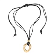 ( Gold)autumn Alloy necklace occidental style exaggerating woman Metal pendant ropenecklace