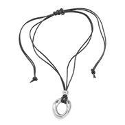 ( Silver)autumn Alloy necklace occidental style exaggerating woman Metal pendant ropenecklace