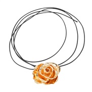 ( Gold)autumn flowers necklace occidental style retro woman super long style elegant Alloy flowersnecklace