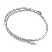 ( Silver)autumn necklace occidental style exaggerating woman Alloy diamond long style snake banquet
