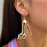 ( Gold)occidental style creative High-heeled shoes earring High-heeled shoes earringshigh heels earrings F