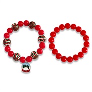 ( red)occidental style christmas bracelet lovely cartoon beads bracelet  christmas gift R