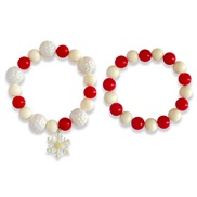 (red  white)occidental style christmas bracelet lovely cartoon beads bracelet  christmas gift R
