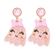 (57436 WH)occidental style creative cartoon lovely samll Pearl earrings Earring