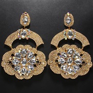( Silver)occidental style fashion fully-jewelled exaggerating earrings retro flower Rhinestone earring banquet womanear