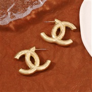 ( Gold) Bohemia high retro circle temperament trend all-Purpose earrings ear stud Earring