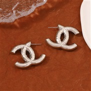 ( Silver) Bohemia high retro circle temperament trend all-Purpose earrings ear stud Earring