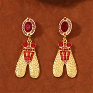 ( red) Bohemia high retro gold geometry temperament trend all-Purpose earrings ear stud Earring