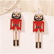 ( red) occidental style temperament fashion personality trend all-Purpose samll earrings ear stud Earring