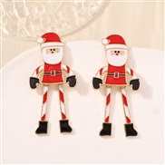 ( red) occidental style Santa Claus temperament fashion personality trend all-Purpose samll christmas earrings ear stud