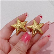 ( Gold) occidental style trend brief gold fashion high temperament personality earrings ear stud Earring