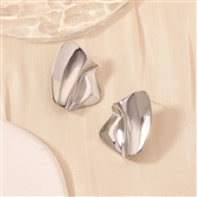 ( Silver) occidental style geometry Irregular all-Purpose temperament fashion trend personality earrings ear stud Earri
