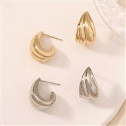 ( Gold) occidental style geometry annular temperament high fashion samll all-Purpose retro earrings ear stud Earring