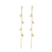 (KCgold 49 4)occidental styleins wind long style tassel earrings woman fashion personality diamond chain earring Earring