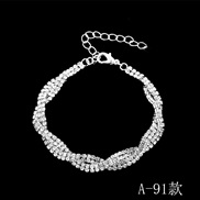 (A 91 Bracelet)  occidental style fashion claw chain Rhinestone weave style necklace earrings bracelet set