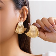 ( 2  Gold 3 4 )occidental style  fashion Metal Peach heart love ear stud  retro all-Purpose Stripe Earring