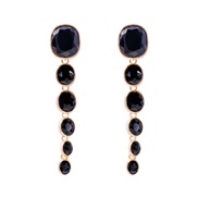 ( black)occidental style Round beads earrings exaggerating pendant Earring retro all-Purpose ear stud banquet Earring