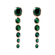 ( green)occidental style Round beads earrings exaggerating pendant Earring retro all-Purpose ear stud banquet Earring