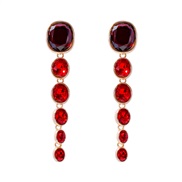 ( red)occidental style Round beads earrings exaggerating pendant Earring retro all-Purpose ear stud banquet Earring