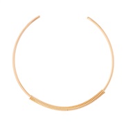 ( Gold)occidental style circle necklace brief surface Collar fashion exaggerating temperament woman