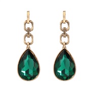 ( green)fashion colorful diamond earrings drop earring woman occidental style exaggerating Earringearrings