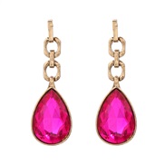 ( rose Red)fashion colorful diamond earrings drop earring woman occidental style exaggerating Earringearrings
