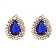 ( blue)occidental style exaggerating earrings drop ear stud woman super claw chain all-Purposeearrings