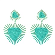 (Cyan ) earrings occidental style exaggerating Earring woman multilayer triangle sun flower earringearrings