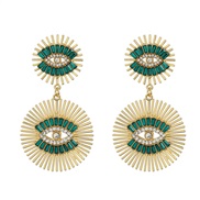( green) eyes earrings occidental style exaggerating Earring woman Alloy diamond sun flower earring Bohemia