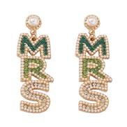 ( green) WordR temperament all-Purpose trend fashion samll multicolor earrings ear stud Earring