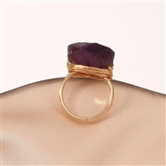(purple) retro stone temperament all-Purpose trend fashion occidental style handmade weave ring