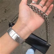 ( Silver17cm) same style samll high silver color titanium steel bangle watchband bracelet man woman trend