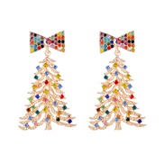 ( Gold)occidental style christmas christmas tree diamond ear stud creativeearrings