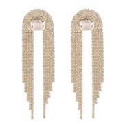 ( Gold)E occidental style fashion claw chain fully-jewelled tassel long style earrings  elegant temperament earring