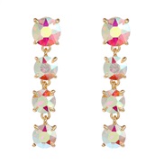 (AB color)fashion colorful diamond earrings super Rhinestone earring woman occidental style fully-jewelled Earringearri