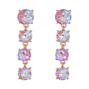 (AB)fashion colorful diamond earrings super Rhinestone earring woman occidental style fully-jewelled Earringearrings