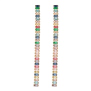 ( Color)colorful diamond earrings long earring lady trend super banquet