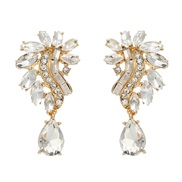 ( white) colorful diamond earrings flowers drop earring woman occidental style exaggerating Earring samll