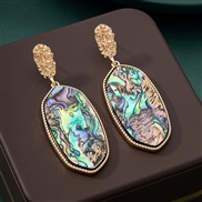 (CC8)occidental style fashion Street Snap wealthy wind travel color natural Shells earrings earring woman