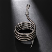 ( Gun black)haifu tudio   black opening Modeling snake necklace Collar