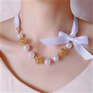 ( white) Pearl samll handmade all-Purpose temperament trend necklace