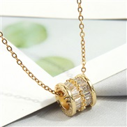fashion bronzeOL concise mosaic zircon personality woman necklace