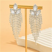 1 fashion concise flash diamond tassel temperament lady ear stud
