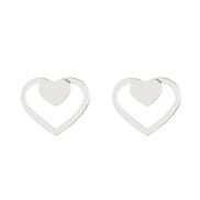 ( 3  63 3)occidental style brief geometry stainless steel ear stud  personality samll cat butterfly love Earring