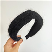 ( black )new color all-Purpose temperament velvet width Headband Winter Headband